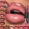 Dubbelzijdig Hydraterende Lipgloss Matte Lipliner Pen Langdurige Hydraterende Glanzende Vloeibare Lippenstift Voller Makende Lip Contour Cosmetica