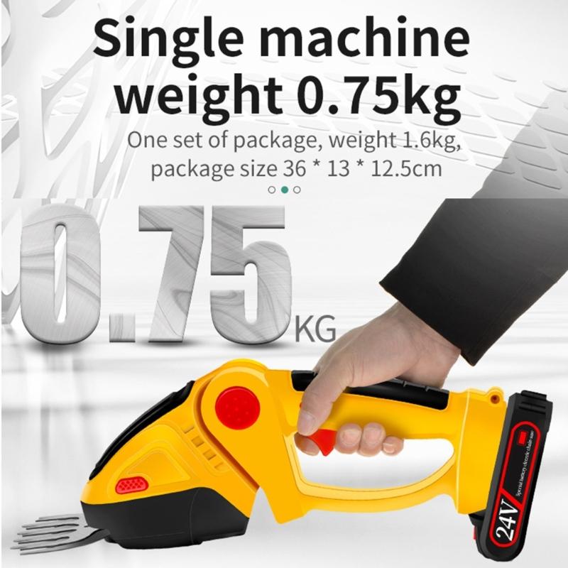 Battery Hedge Trimmer Electric Hedge Trimmer Handheld Cordless Hedge Cutter Grass Shrub Trimmer for Gardening Trimming