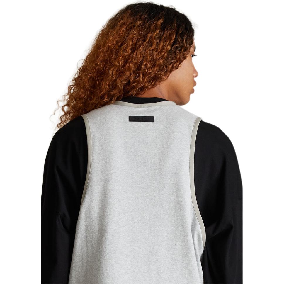 Fear of God Essentials Heavy Jersey Tank Top Light Heather Grey Men Tops 125SP242046F