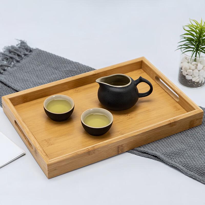 Rectangular Bamboo Wood Serving Tray