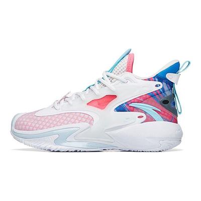 Jugend Kinder Basketball Serie Mid-Top Basketballschuhe Kinder Basketballschuhe Weiß Blau Rot 312231116-2