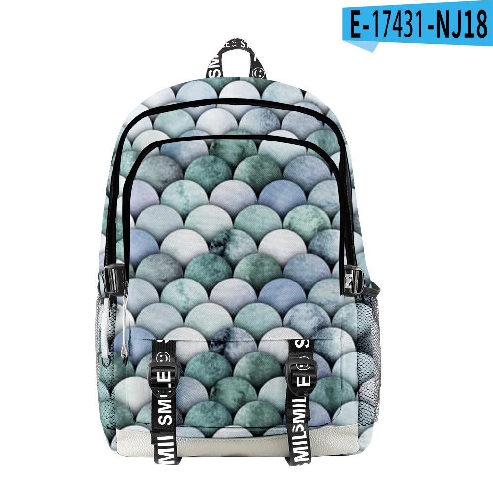 Popular Novelty Cool Scale Squama Student School Bags Unisex 3D Print Oxford Waterproof Notebook Multifunction Travel Backpacks