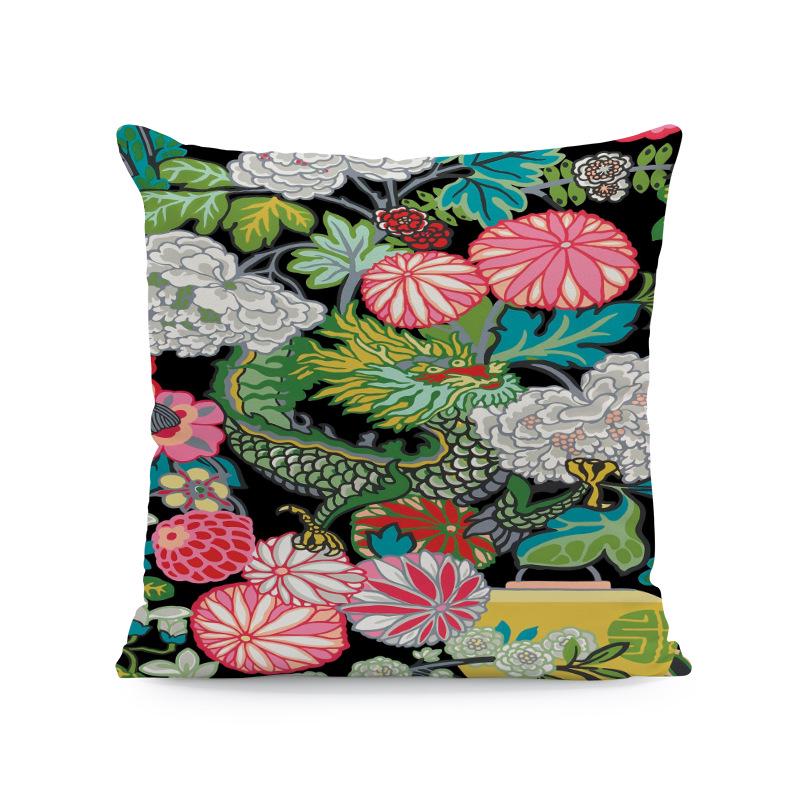 18x18 Watercolor Floral & Butterfly Pillow Cover for Spring/Summer Farmhouse Decor