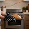 1 Pair Non-slip Kitchen Microwave Gloves Cotton Lining Heat Insulated Gloves Oven Gloves  Pot Lid