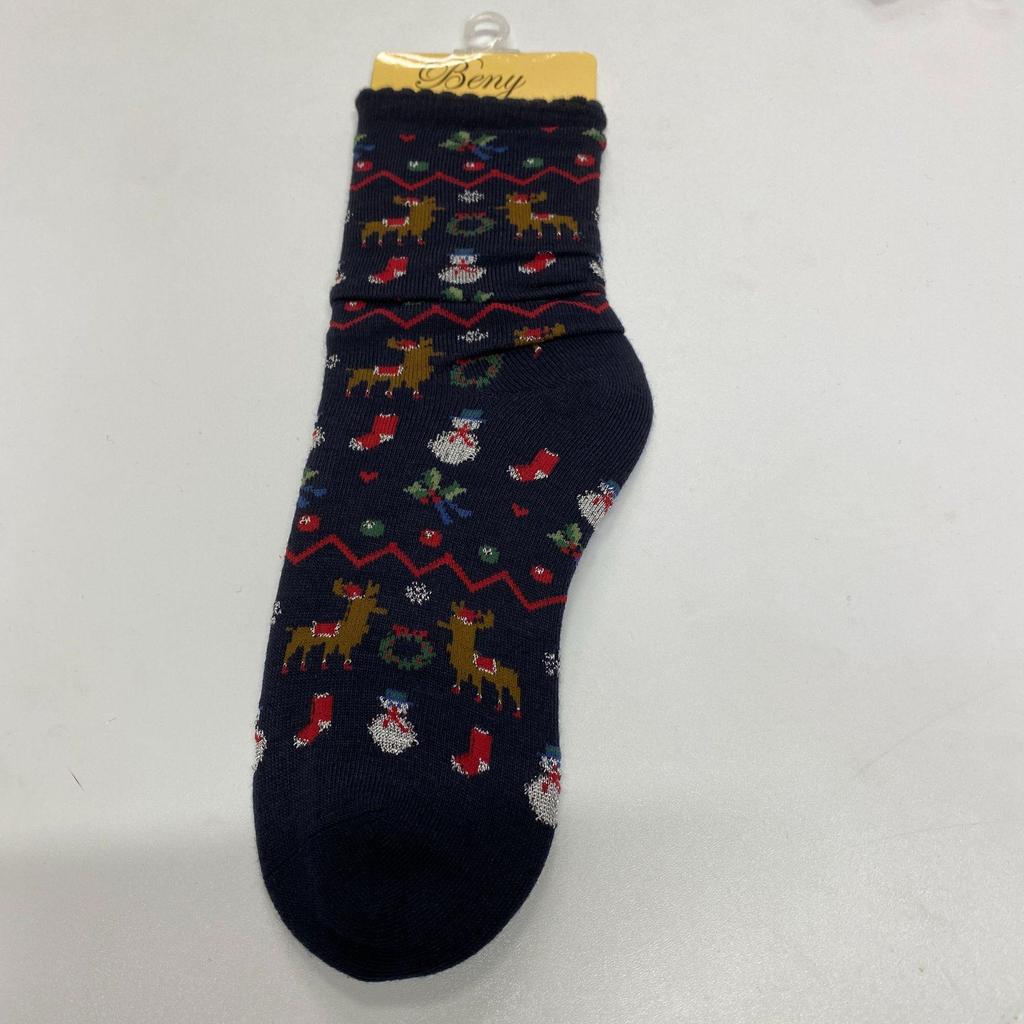 Autumn/Winter Mid-Tube Cartoon Christmas Stockings for Men and Women
