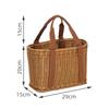 Hand Woven Picnic Basket Imitation Rattan Large Shopping Baskets Fruit Vegetable Storage Basket With Handle