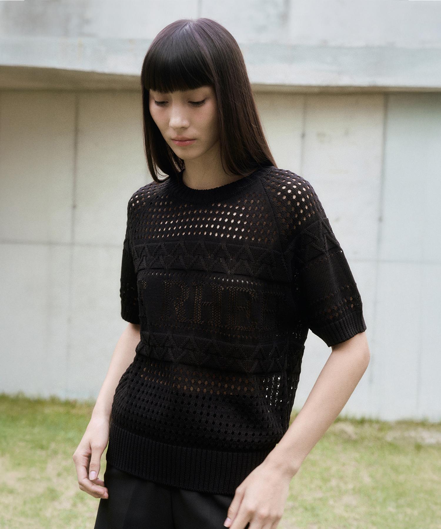 Rie Linen Blend Scasi Knit Top Black Black/S_M