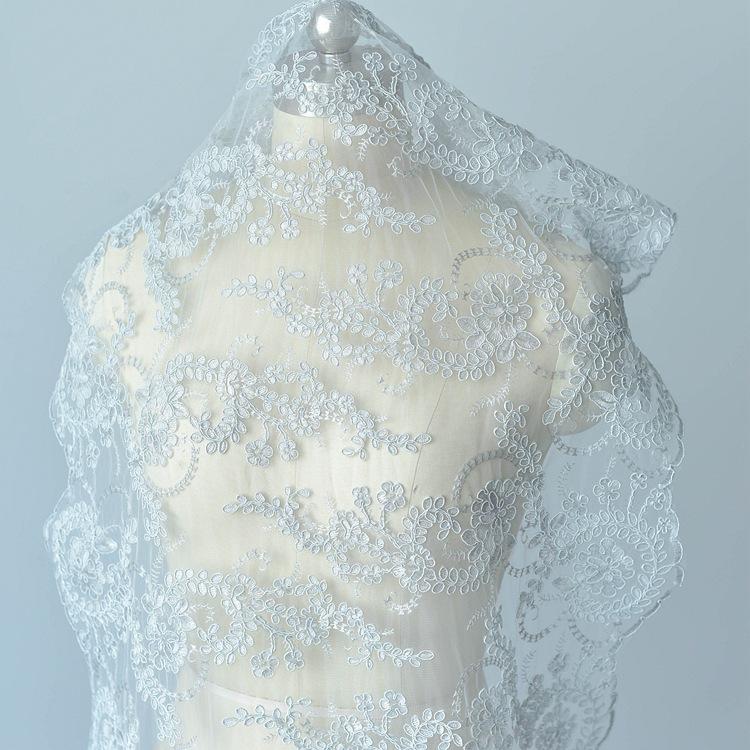 Embroidery Lace Accessories, Bridal Wedding Dress Diy Handmade Lace Clothing Clothes Sequined Lace Fabric Fabric