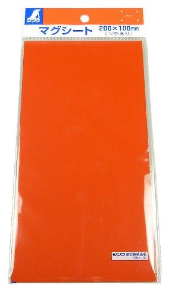 

Shinwa Sokutei Mag Sheet Shiny 200 x 100mm 72042 A-Red червоний