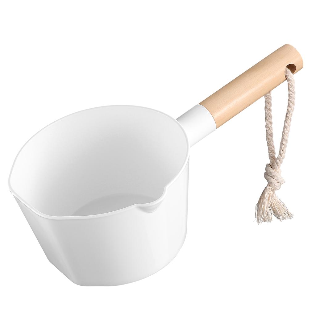 Hemoton Water Ladle Long Wooden Handle Water Scoop Bath Ladle Dipper for Home Kitchen Bathroom Bath Dipper