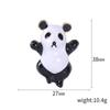 Blucome Niedliche Emaille Bambus Panda Tier Brosche für Kinder Strass Neu Mode Hemd Kleid Rucksack Schmuck Pins