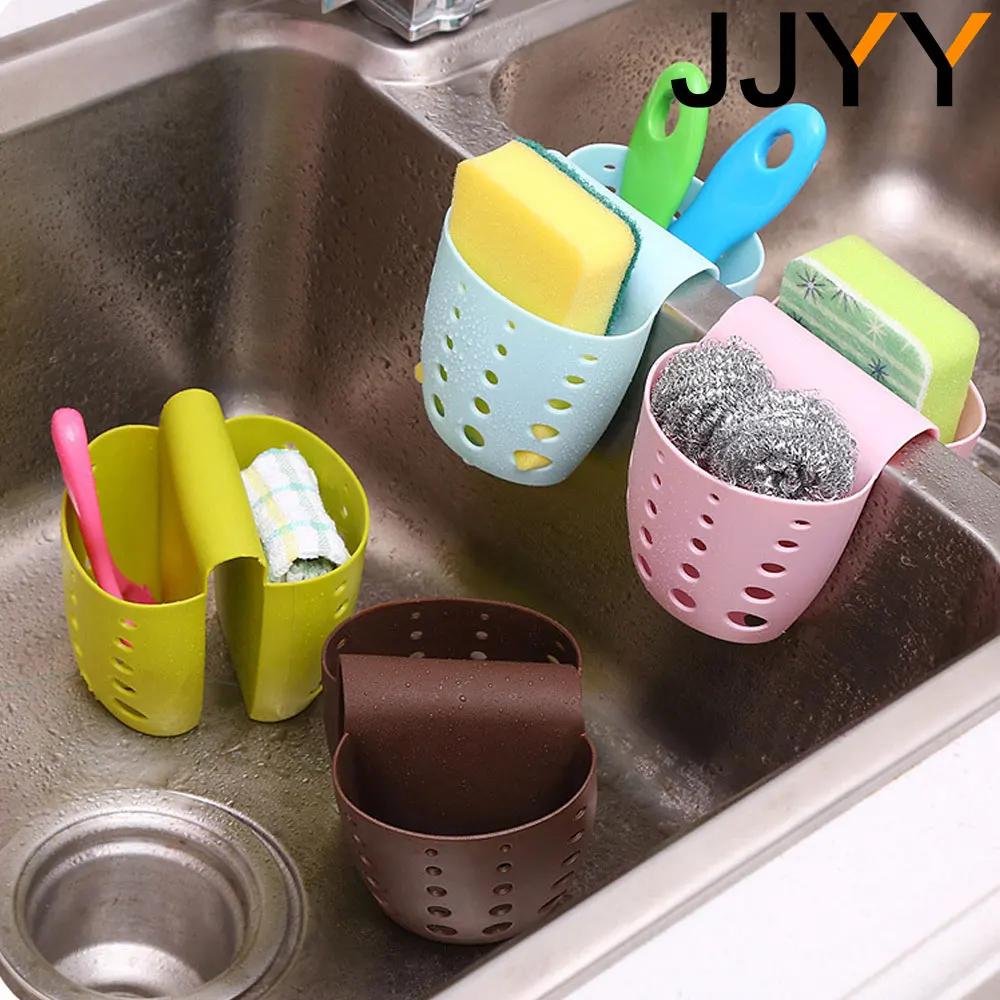 Adjustable Soap Sponge Shelf Organizer Bathroom Faucet Holder Rack Kitchen Sink Holder Hanging Drain Basket Kitchen Accessories