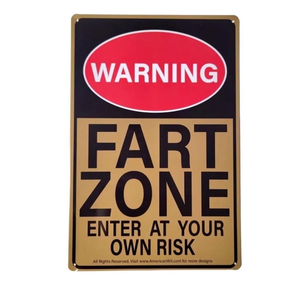 Retro Horror Comedy Metal Sign - No Entry Warning Plaque 20x30cm for Home Garage Bar Decor