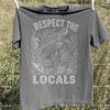 Respect The Locals T-Shirt, Comfort Colors Sea Turtle Tee, Coastal Marine Wildlife Graphic Unisex Shirt, Nautical Gift, Ocean Top