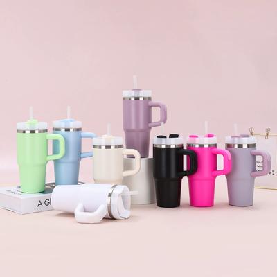 14oz Nový dvoustěnný vakuový hrnek do auta Velká kapacita 304 Nerezová ocel Termoizolační hrnek s přenosným uchem Hrnek na vodu