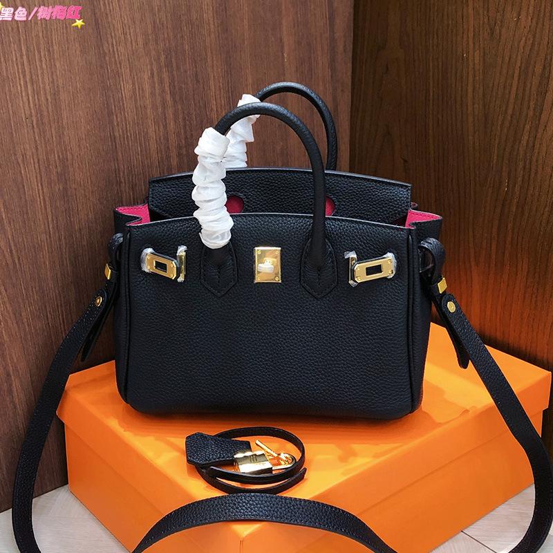 Hochwertige kontrastierende Farben 2026 neue Mode Leder Damen Handtaschen Handtaschen mit großem Fassungsvermögen Schulter Umhängetaschen