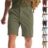 Men's Golf Dress Shorts Work Flat Front Shorts For Men With 3 Pockets Quick Dry
