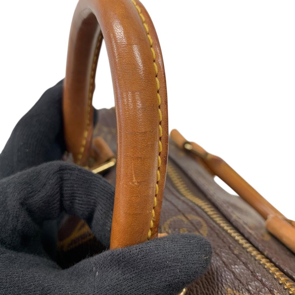 Used Louis Vuitton Monogram Speedy 25 M41528 Boston Bag Brown Authentic 1220