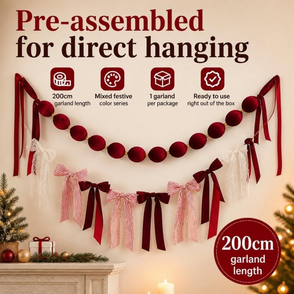 Stof Snore Hængende Pynt Jul Fløjlsbold Guirlande Hængende Dekoration Fotografi Rekvisitter