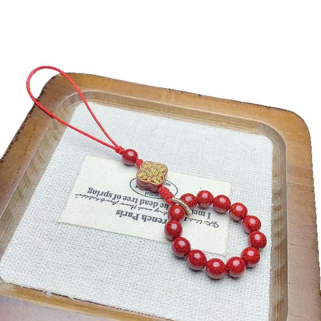 Medium Crystal Sand Phone Charm: Versatile, Fashionable, Exquisite Unisex Chinese Style