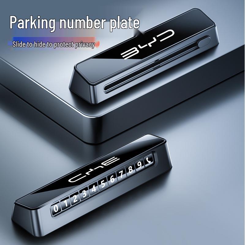 Premium BYD Temporary Parking Sign for Cars: Compatible with Song Plus, Qin DMi, Han EV, Yuan Pro, Tang, Seal 06