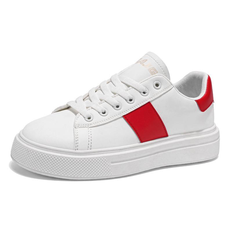 Spring New Men's Low-top Platform Skateboard Shoes Student Leather Surface Versatile White Shoes Sports Men's Shoes