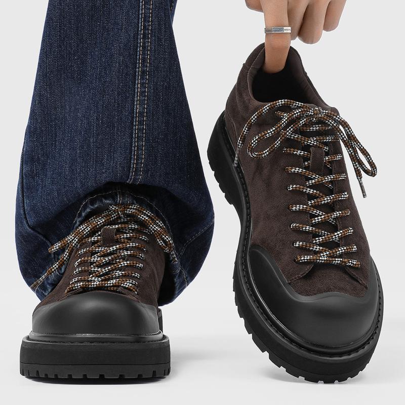 Outdoor casual platform heightening British lace-up