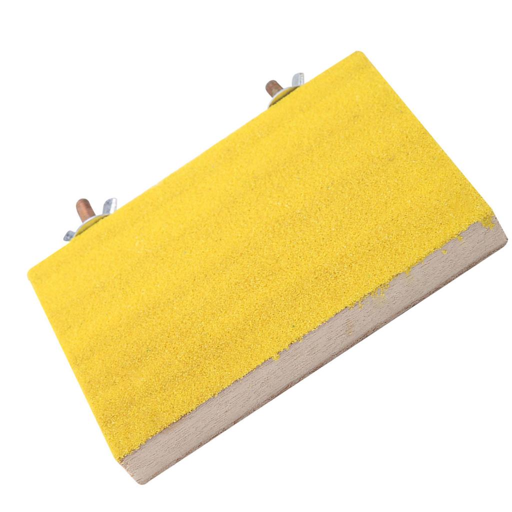 Stojak z grzędą dla ptaków Platforma Zabawka Plac zabaw do szlifowania pazurów dla papugi, chomika, wiewiórki (Żółty)