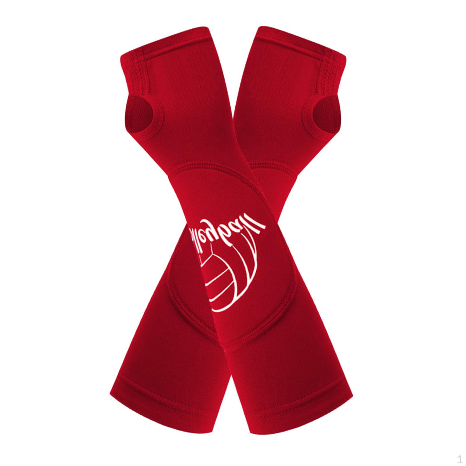 

2 шт. волейбольные рукава, подушечки, компрессионный чехол для защиты запястий предплечья, пас M красный
