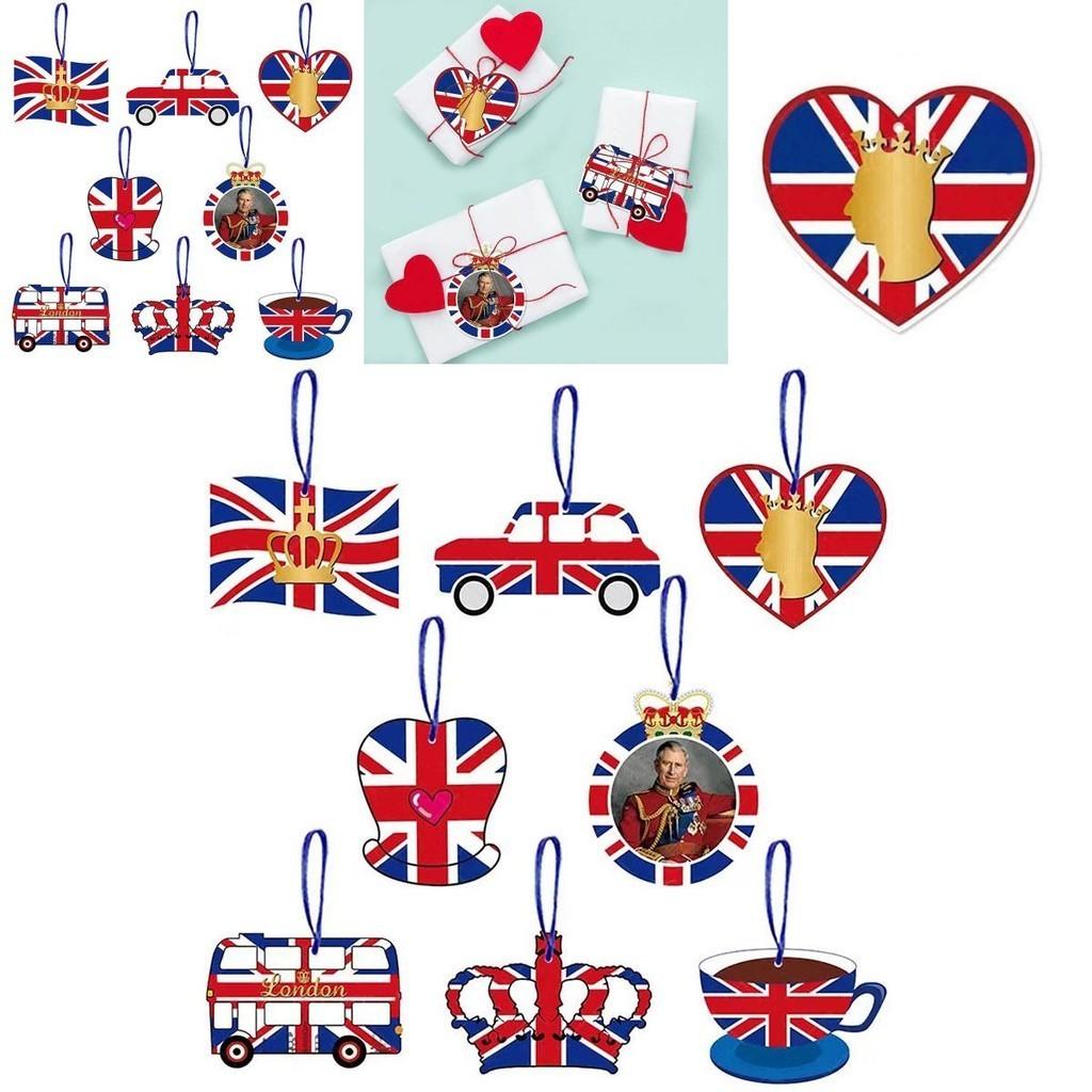 Britische Monarchie Themenparty Zubehör Bunte Papierausschnitte mit Band