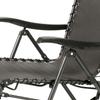 ADJUSTABLE DECK CHAIR Relax Anthracite/black Garden Foldable