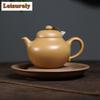 260ml Luxus Yixing Lila Ton Teekannen Handgefertigt Hohe Birnenförmige Kanne Roher Ton Gold Zhu Schlamm Kessel Mit Sieb Zisha Teegeschirr