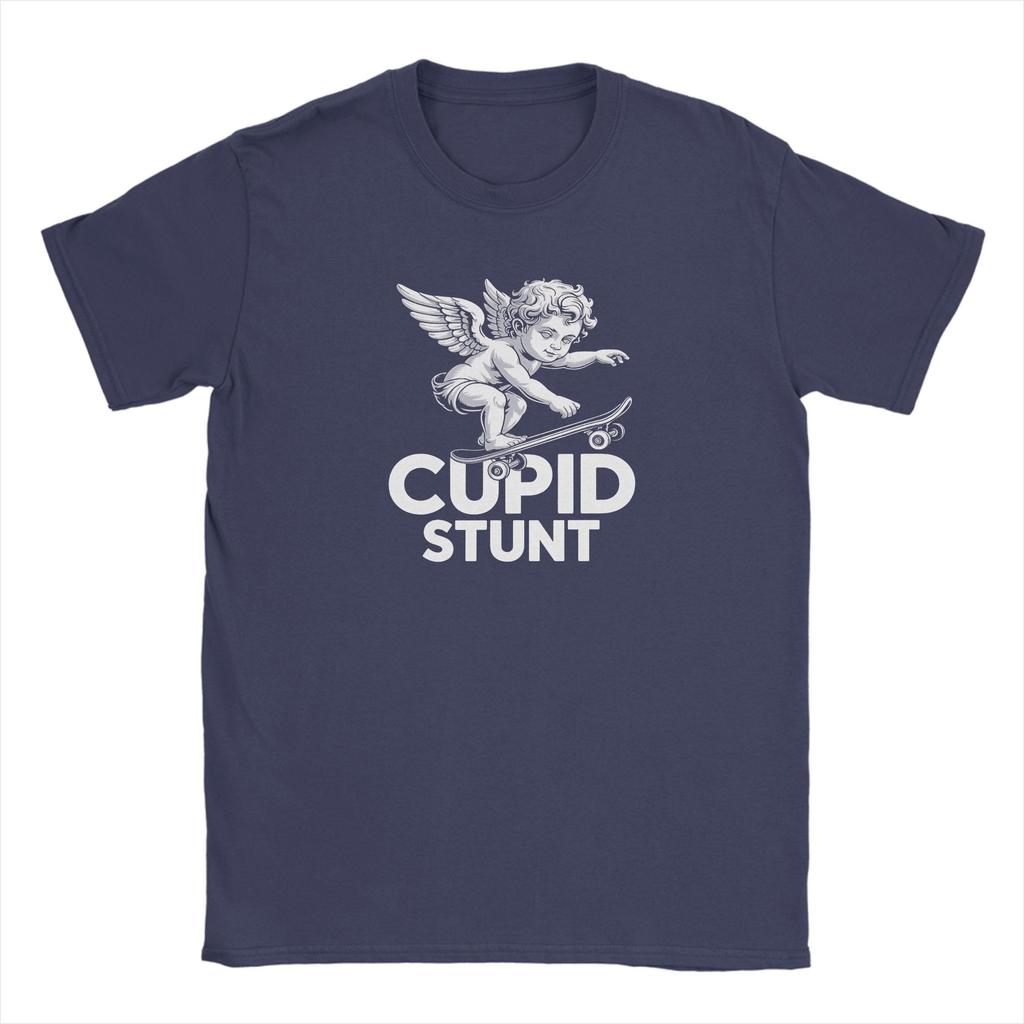 T-shirt Cupid Stunt Été 100% Coton T-shirts Pour Unisexe Loisir Décontracté T-shirt Manches Courtes Style Rue Hauts