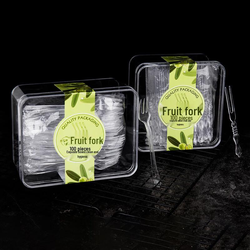 JINWUYUAN Disposable Plastic Dessert & Fruit Cutlery