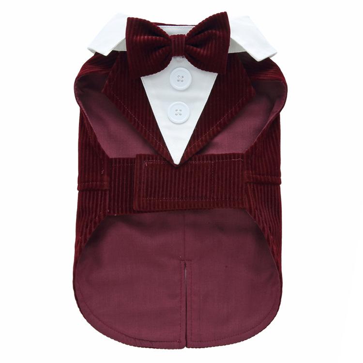 Sesja zdjęciowa Pies Smoking Mały Pies Garnitur Miękki Poliester Pasek Uroczy Zwierzę Ślubne Ubranka dla Szczeniaka Impreza Urodzinowa Prezent