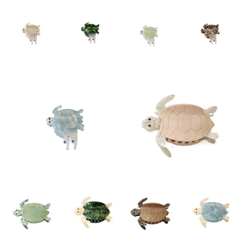 Ocean Series Acetate Turtle Hair Claw Sea Creature Big Shark Clip Fashion Animal Hair Clip  Girl