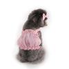 Pet Cat Dog Bow Print Thin Anti-Shed Sling Vest With Hair