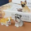 Tiny Dog Figurine Little Pet Resin Ornament Miniature Animal Figures for Micro Fairy Garden Landscape DIY Crafts Aquarium Plant Pot Decor