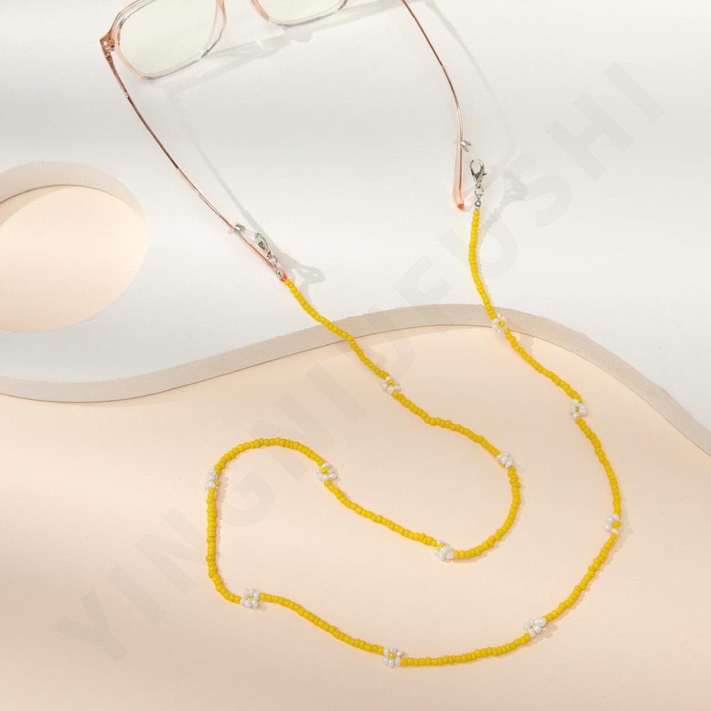 Small fresh chain glass small flower neck glasses rope glasses chain women's glasses dual-purpose anti-lost chain