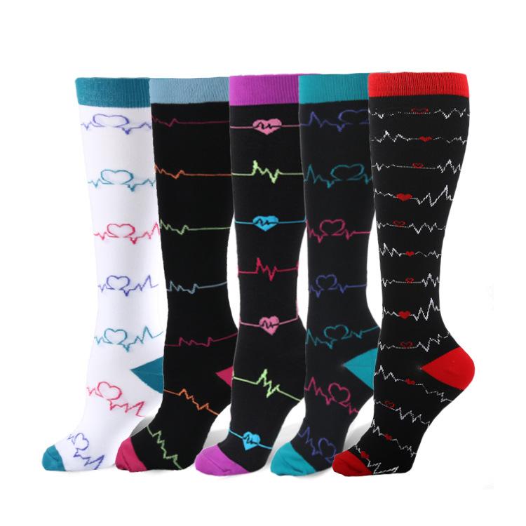 

Горячие спортивные компрессионные носки мужские и женские повседневные носки для голени Горячие спортивные компрессионные носки для улицы S/M