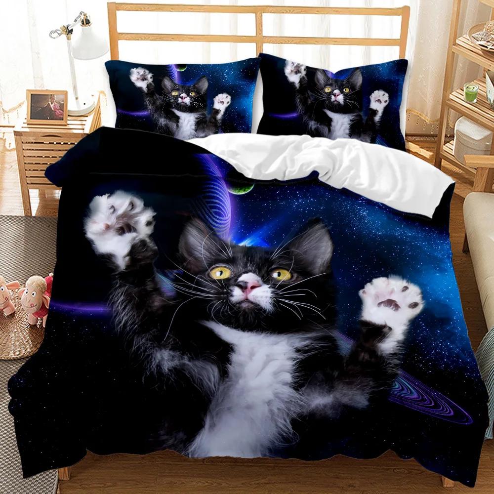 Комплект постельного белья с изображением кота — фото 10