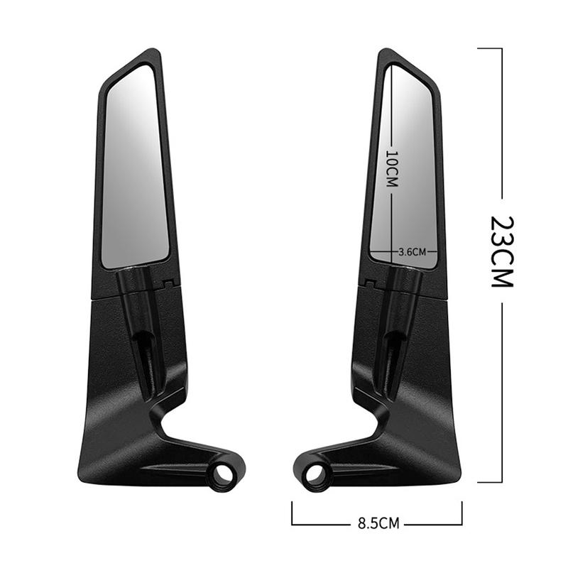For YAMAHA MT03 MT07 MT09 MT10 XMAX KTM BMW S1000R Motorcycle Mirrors Stealth Winglets Mirror Kits To Rotate Adjustable Mirrors