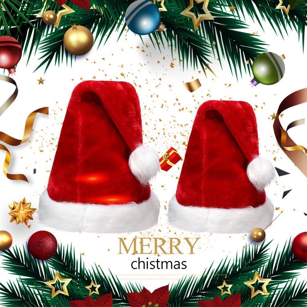 Red Christmas Hat Thickness Christmas Gift Universal Santa Claus Cap Masquerade