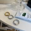 Gold And Stylish Silver Twisted Wave Ring Unique Geometric Design For Modern Women