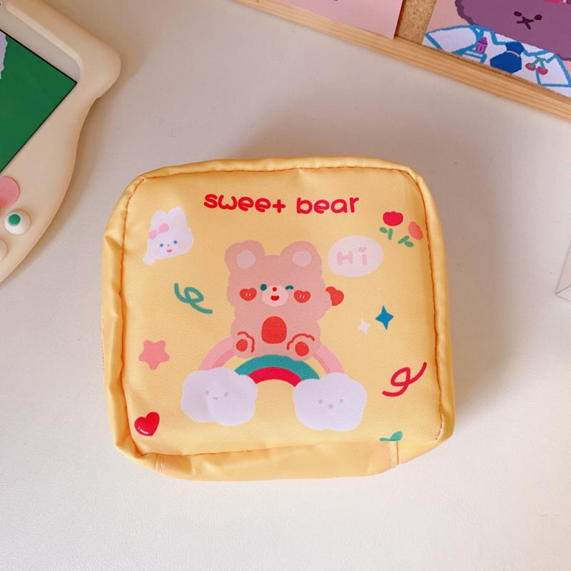 Girls Sanitary Napkin Storage Bag Portable Large-capacity Key Headphone Carrying Bag Coin Purse