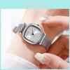 Minimalist Ladies Square Watch With Analog Dial And Stainless Steel Strap For Daily Use