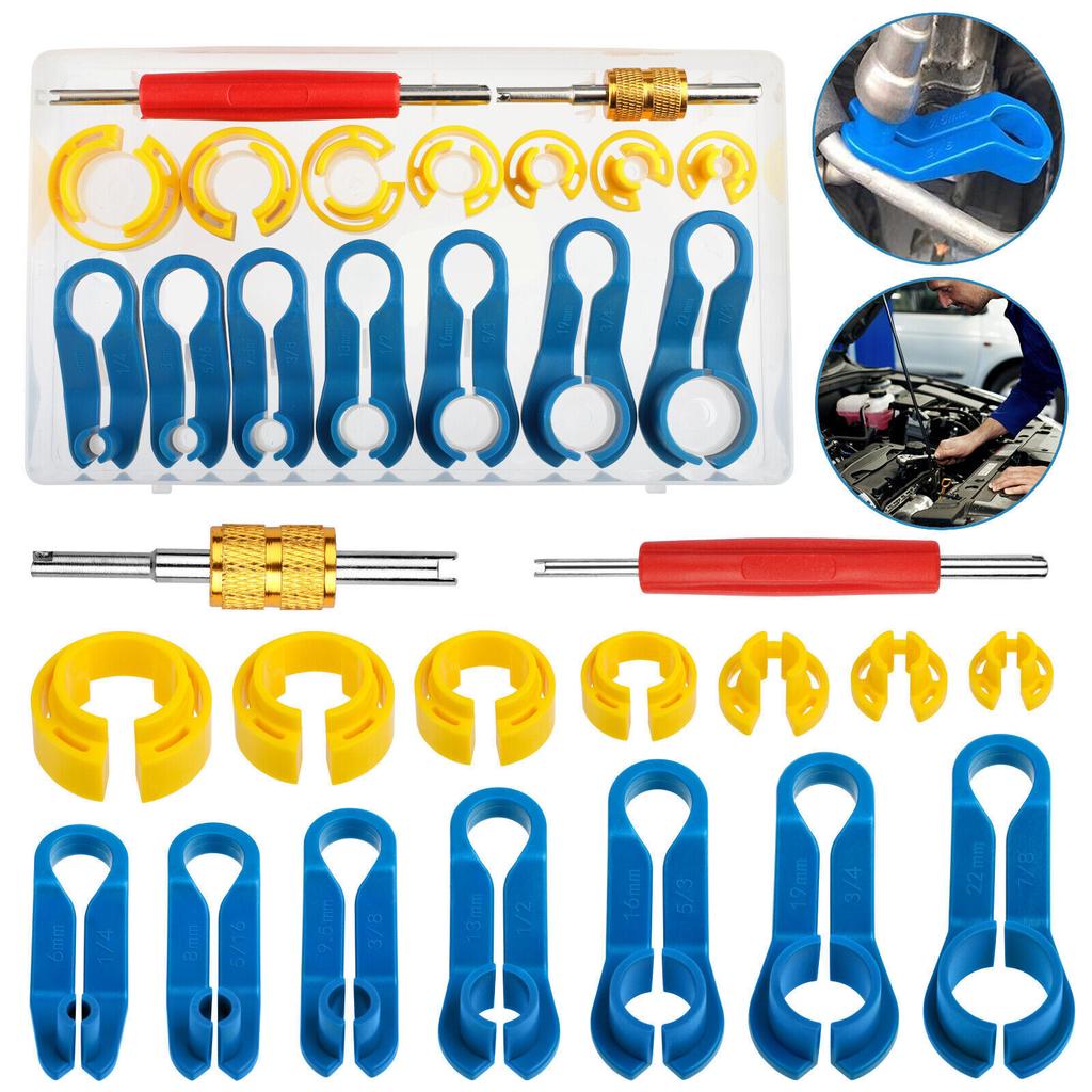 16 Pcs Auto Air Conditioner Cooling Pipe Remover Air Conditioning Repair Kit Fuel Line Disconnect Tool Air Conditioning Hose Puller Repairing Removal