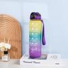 Water Bottle Large Capacity 1000ML Space Cup Bounce Cover Portable Plastic Water Cup Gradual Change Personalized Gift Cup Spot Sports Cup