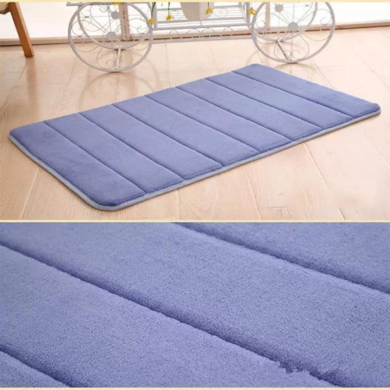 Thickened Coral Velvet Slow Rebound Memory Absorbent Floor Mat Bathroom Bedroom Non-Slip Foot Mat Kitchen Door Mat Carpet Home Use