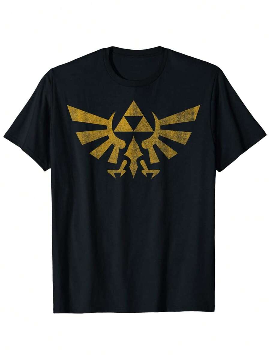 

Legend Of Zelda TrifoUUUUe & Hylian Black Unisex s T-Shirt XL